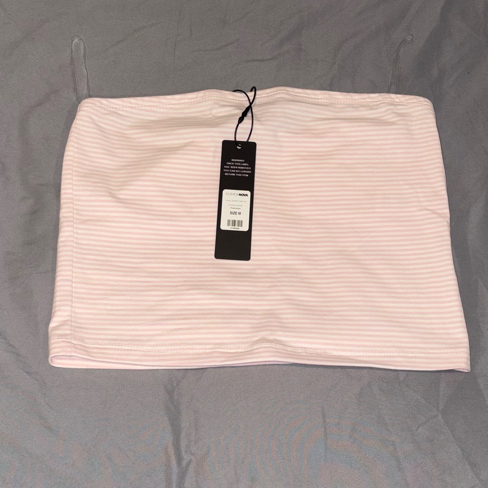 NEW Pink Striped Women's Tube Top